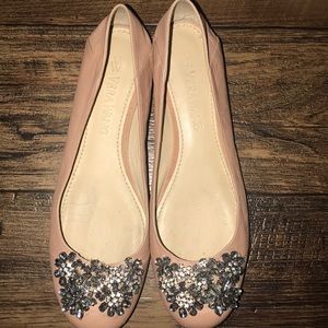 Vera Wang ballerina flats with jeweled decor
